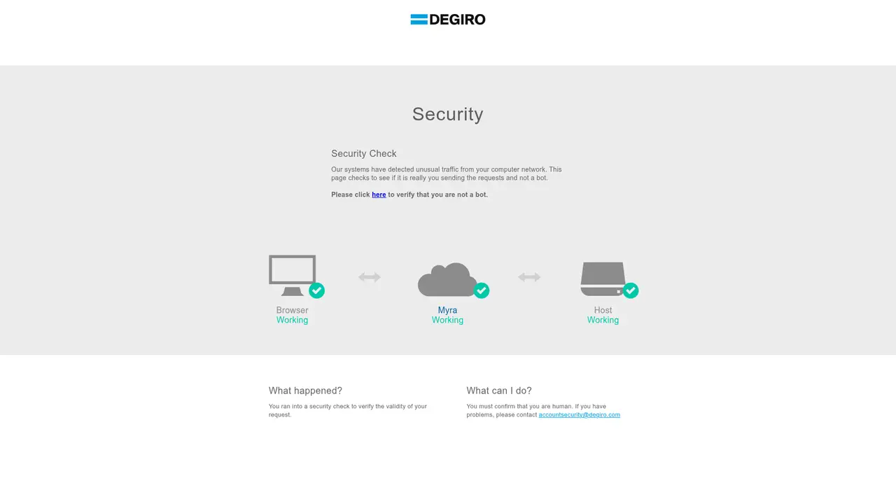 DEGIRO official website screenshot