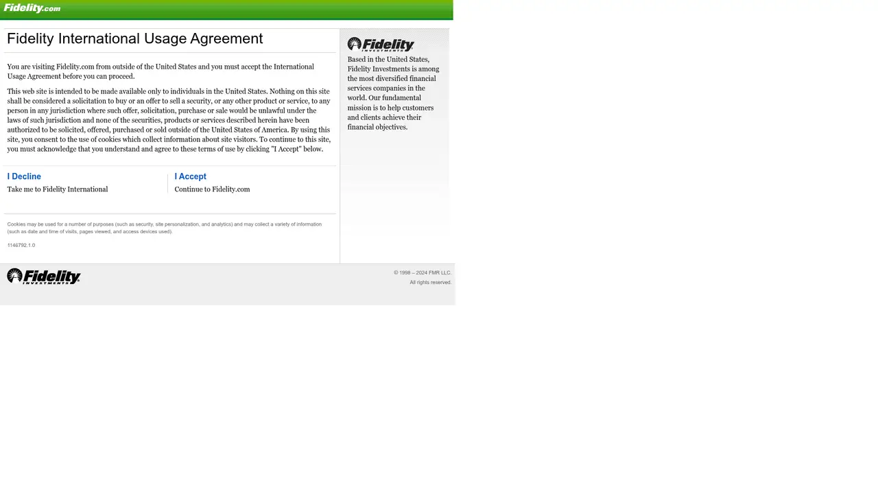 Fidelity Investments official website screenshot