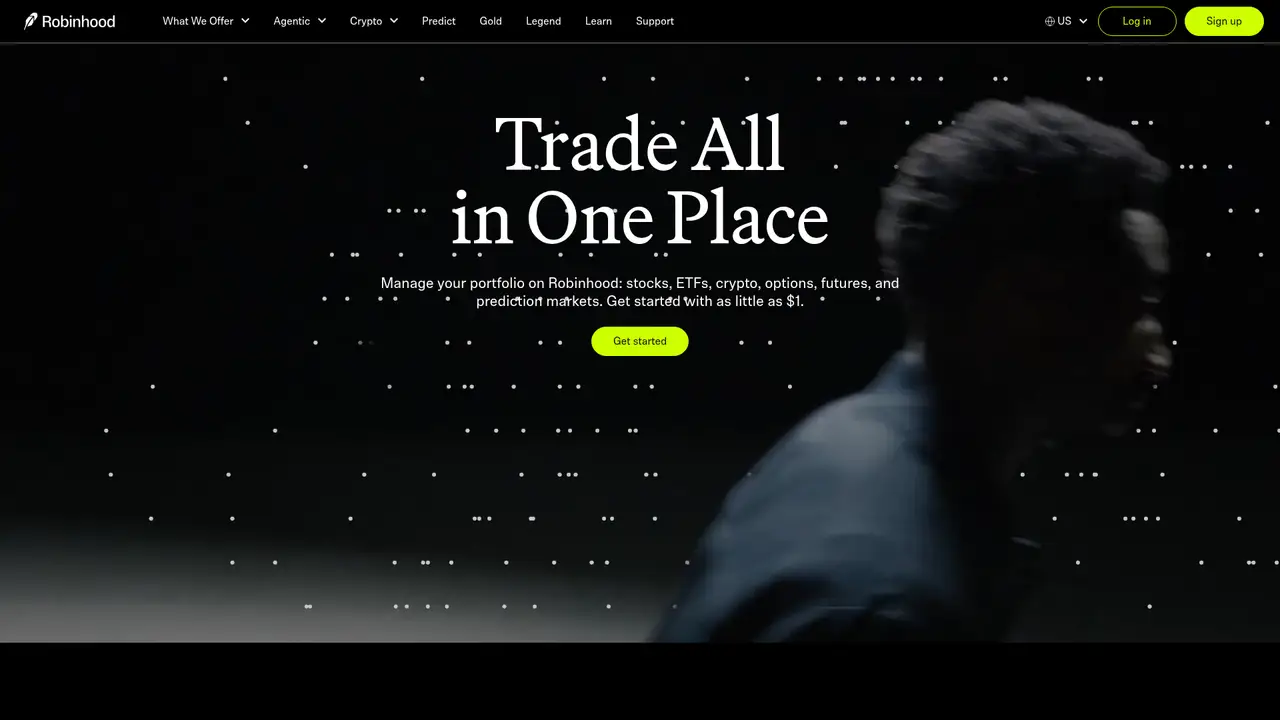 Robinhood official website screenshot