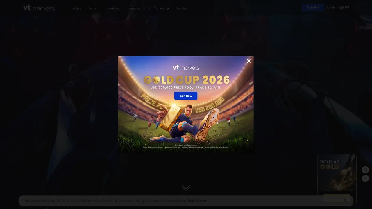 VT Markets official website screenshot